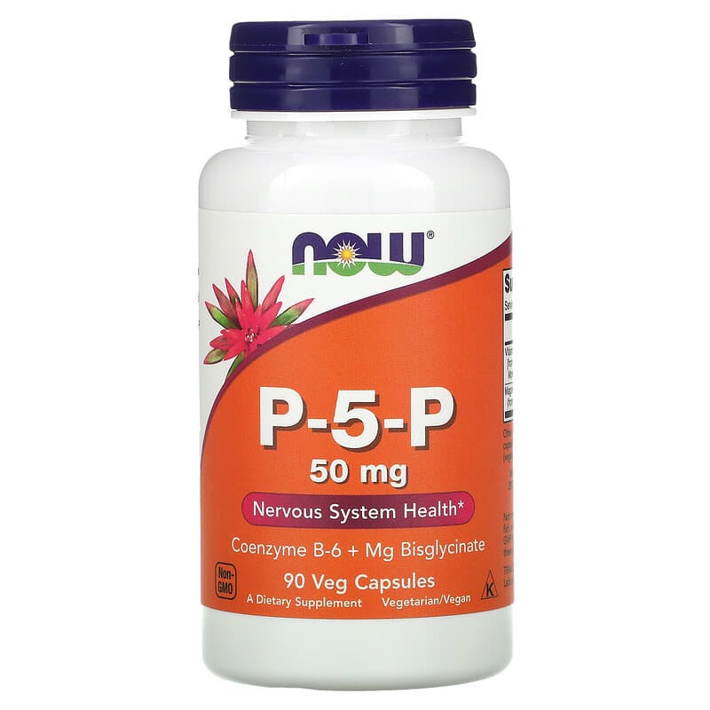 NOW Foods, P-5-P 素食膠囊，50 毫克，90 粒